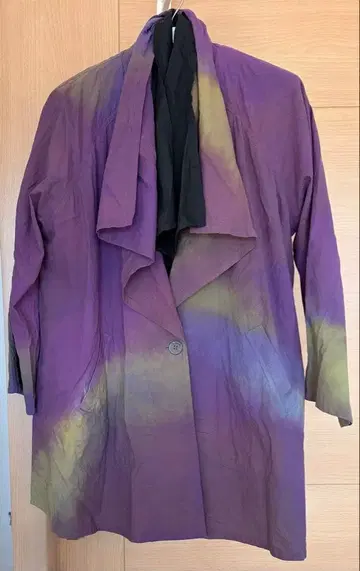 염색 공방 라팡 블랙 보라색 코트 2장 세트 프리 사이즈