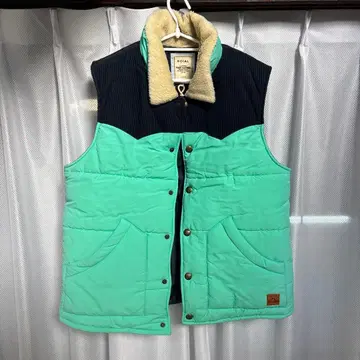 ROIAL 민트 그린 L 사이즈 다운 베스트