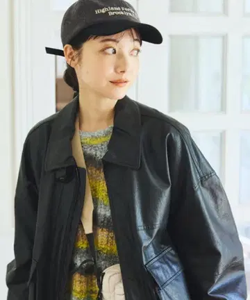 FREAK'S STORE 프릭스스토어 인조 가죽 블루종