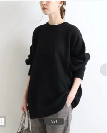 IENA 루프 편직 풀오버 블랙 19,800엔