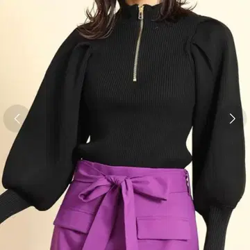 새상품 FENNEL 페넬 미들 게이지 하프 지퍼 니트 풀오버