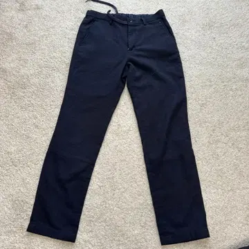 그린 라벨 릴랙싱 울 혼방 이지 팬츠 M 사이즈 네이비