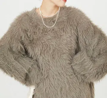 프릭스스토어 샤기 니트 모카