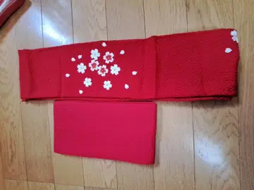 후리소데용 레이어드 카라 오비 장식 천 세트