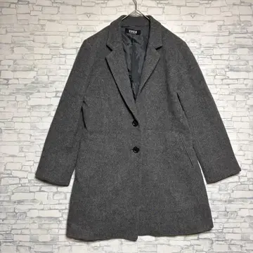 VIVIEN 그레이 체스터 코트 A 라인 아우터 울 혼방 M 사이즈