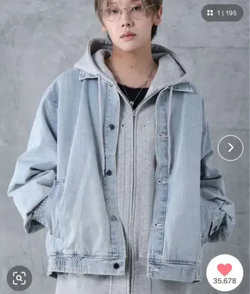 Confirm 빅 실루엣 데님 블루종