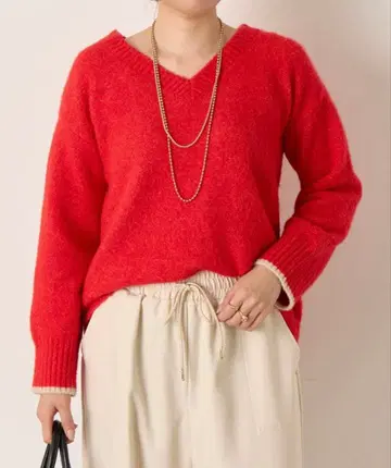 제나 에스파스 멜베유 소프트 터치 V 니트