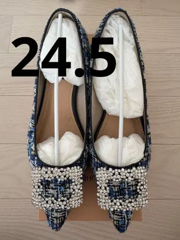 OHGA 트위드 비쥬 펌프스