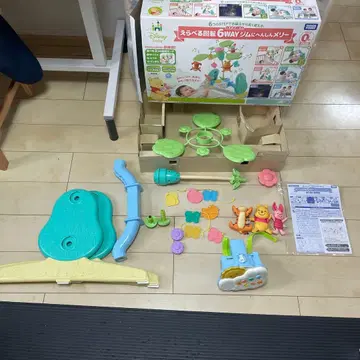 디즈니 곰돌이 푸 고를 수 있는 회전 6WAY 헬스장으로 변신 멜리