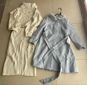 MISCH MASCH 라이트 블루 롱 코트 이토미 원피스 택