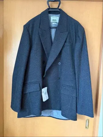 ZARA 다크 그레이 더블 브레스트 자켓 XL