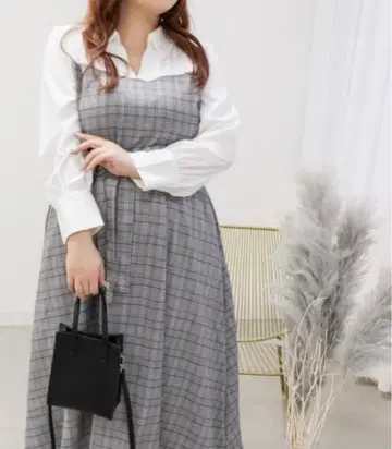 쿠레트 체크 원피스 3L