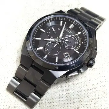 CITIZEN 아테사 AT3014-54E 전파 솔라 블랙 티타늄