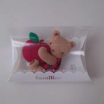 파밀리아 브로치 곰돌이와 사과