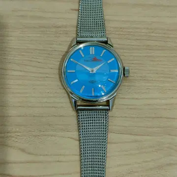 트랜스컨티넨츠 손목시계 메쉬 밴딩 비행기 초침 블루 정크제품