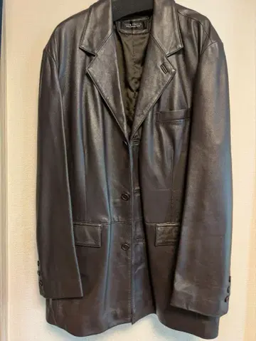 아름다운 M.O'S PROUD 다크 브라운 양가죽 가죽 자켓 L 사이즈