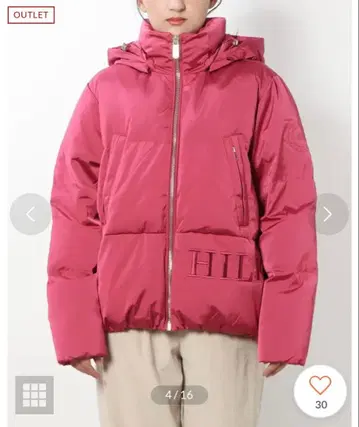 TOMMY HILFIGER 후드 부착 다운 자켓 M