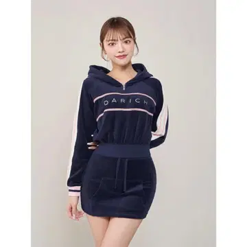 DARICH 네이비 후드 부착 셋업