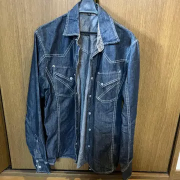 다크 블루 데님 셔츠 긴팔