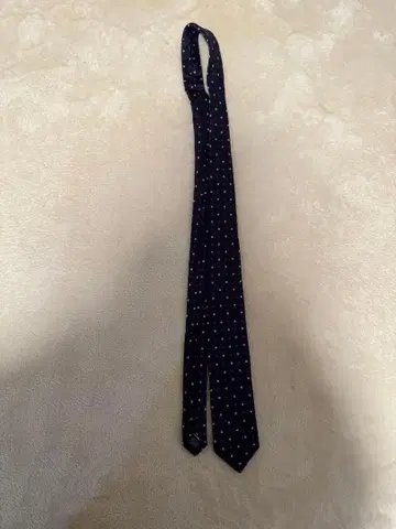TOMMY HILFIGER 네이비 도트 무늬 넥타이
