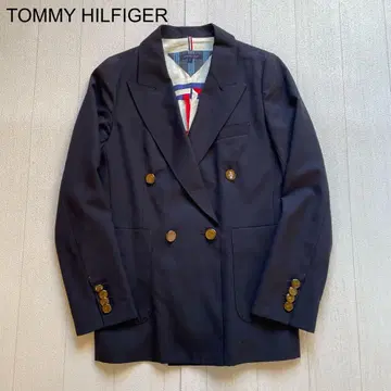 TOMMY HILFIGER 더블 브레스트 자켓 네이비 골드 버튼 L