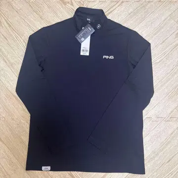 PING 새상품 블랙 하이넥 긴팔 셔츠 M 사이즈