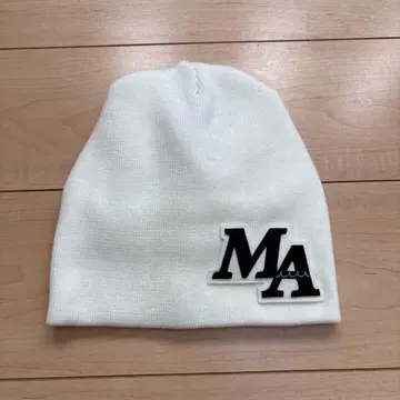 ACANTHUS/Muta 화이트 니트 모자 MA 로고