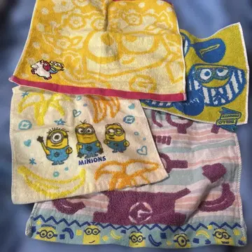 미사용~수회 사용! 미니언즈 타월 묶음 판매