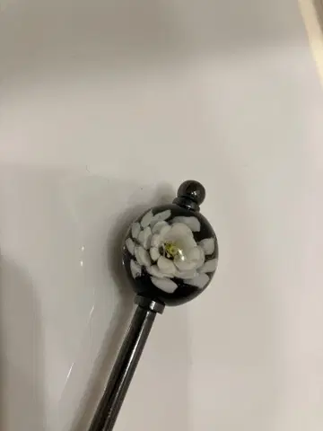 헤어콤 달빛 아래 미인 잠자리 구슬 한 자루 비녀 블랙