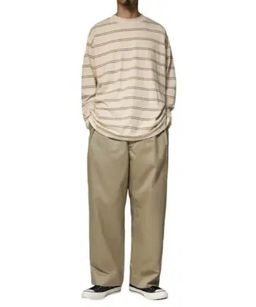 RECYCLE COTTON BORDER L/S TEE