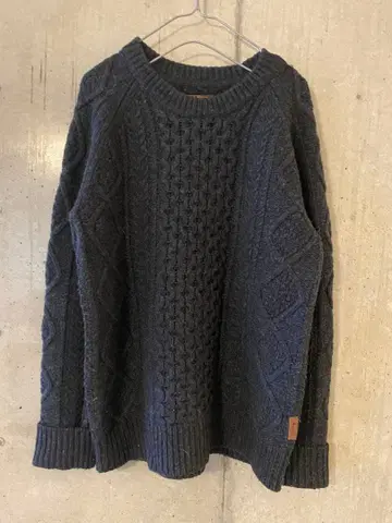 Roots 다크 그레이 케이블 니트 스웨터 XS