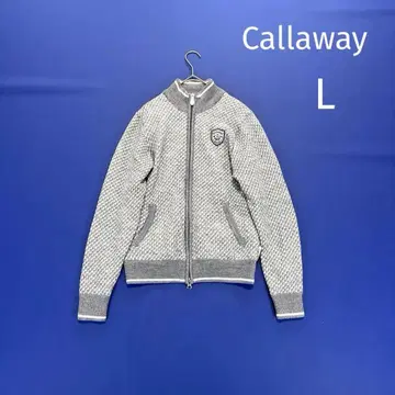캘러웨이 L 드라이버 니트 블루종 자켓 안감 있음 그레이