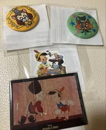 디즈니 피노키오 배지 스티커 세트