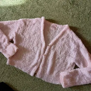 1회 착용 젤라또피케 SAKURA 페이퍼 얀 가디건 라이트 핑크