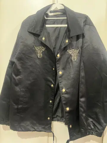 새상품급 레어 King Gnu 소 자수 블랙 나일론 자켓