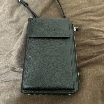 [BARCOS] 가죽 스마트폰 숄더백 블랙