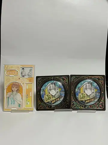 사슴의 노 치나츠 생일 명장면 디오라마 피규어 & 캔뱃지 2개 푸른상자