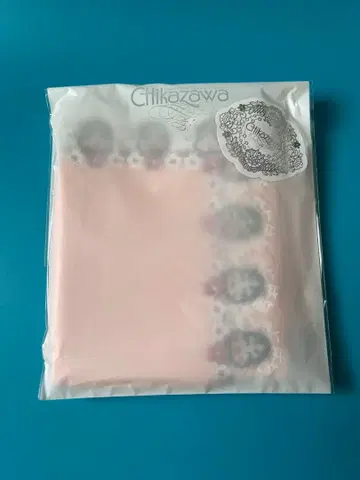 치카자와 레이스 손수건 웃는 문에는 복이 온다 핑크