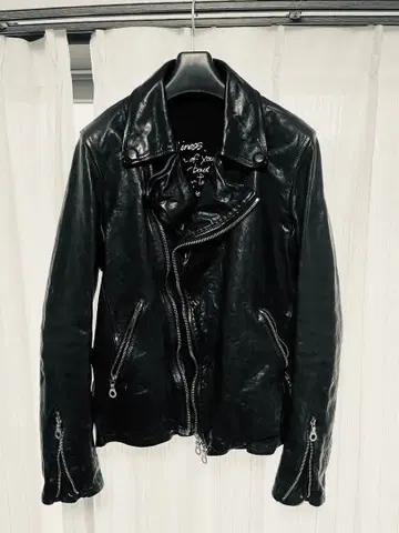 [ 시착만 한 상품 ] 백크러쉬 이탈리아 숄더 제품 염색 더블 라이더스