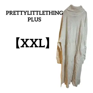 PRETTYLITTLETHING PLUS [ XXL ] 화이트 롱 원피스