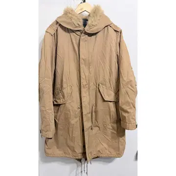 ALPHA INDUSTRIES 모즈 코트 XL 베이지 퍼 포함