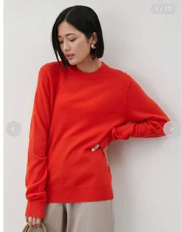 MilaOwen 울 100% 베이직 크루넥 니트