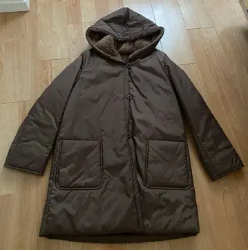 다운 코트 브라운