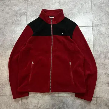 TOMMY HILFIGER 절개 로고 플리스 자켓