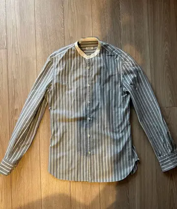 이자이아 취급 EIDOS 스트라이프 노카라 셔츠