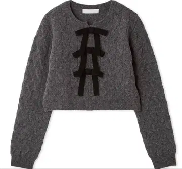 CELFORD 리본 모티브 케이블 니트 풀오버