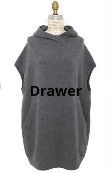Drawer 드로어 울 캐시미어 후디드 니트 베스트 LEPHIL