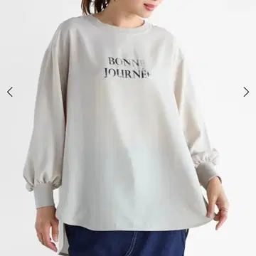 미사용 새상품 Vin 호일 프린트 로고 퍼프 슬리브 상의