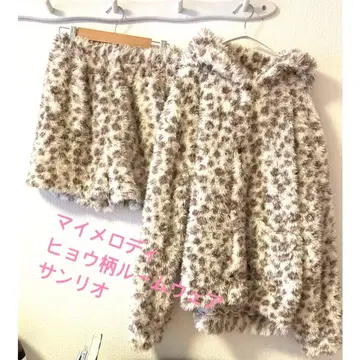 마이멜로디 레오파드 무늬 룸웨어 셋업 파자마 산리오 L 사이즈