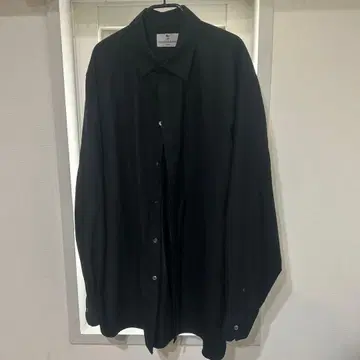 MB 하이엔드 비슈 울 블랙 긴팔 셔츠 빅 사이즈